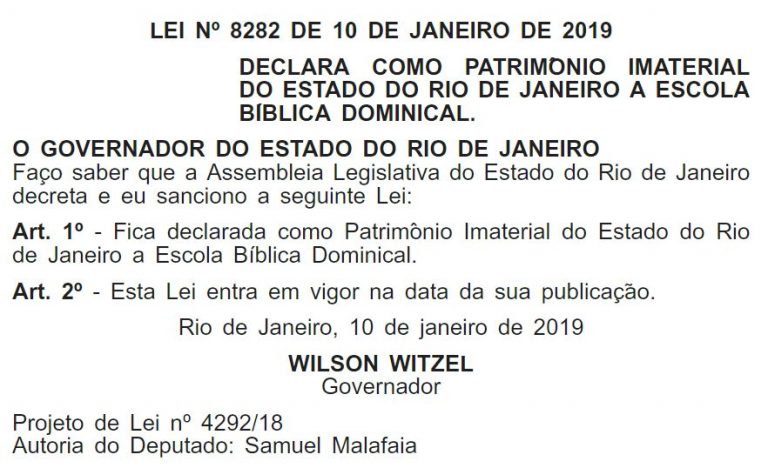 ESCOLA DOMINICAL - património imaterial do Rio de Janeiro ESCOLA DOMINICAL 768x468