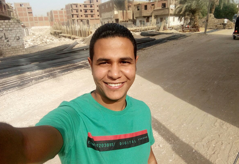 Jovem universitário egípcio Fady Fady