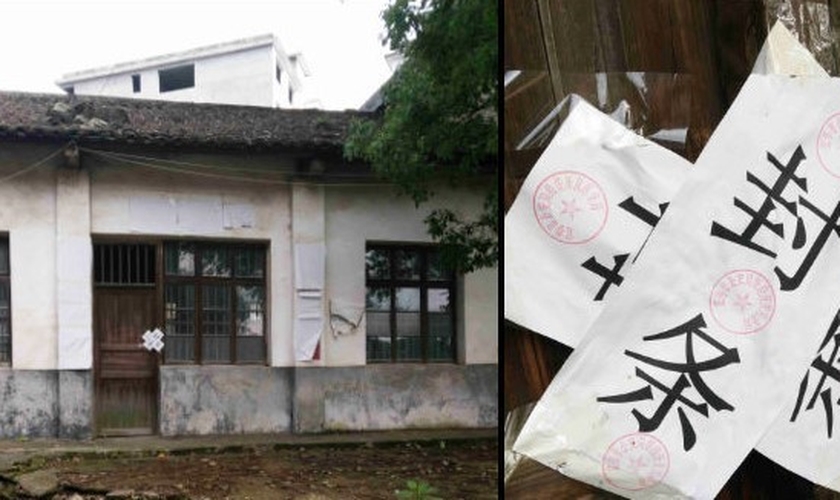 Instalações de uma igreja encerradas na cidade de Yichun 