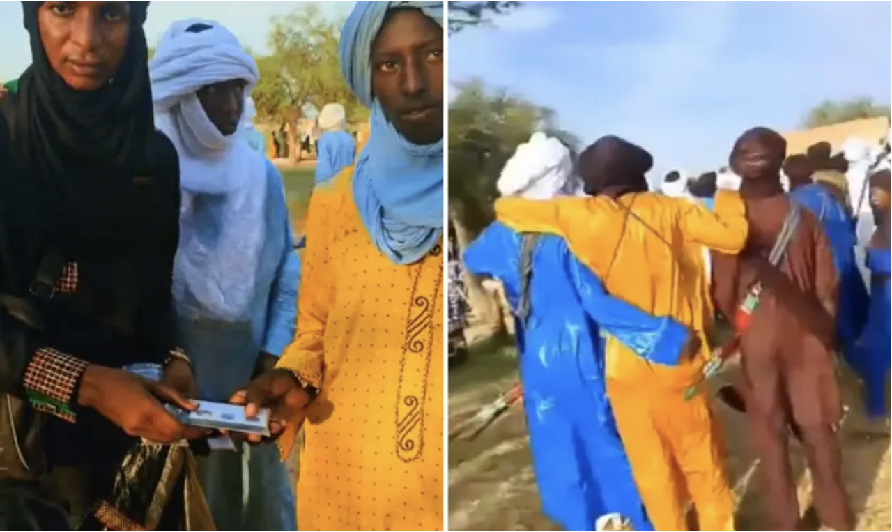 Missionário distribui dispositivos bíblicos aos Fulani na Nigéria.
