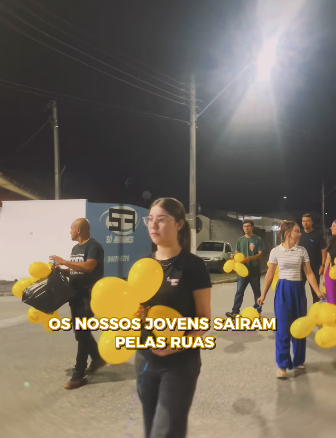 Os nossos jovens saíram pelas ruas