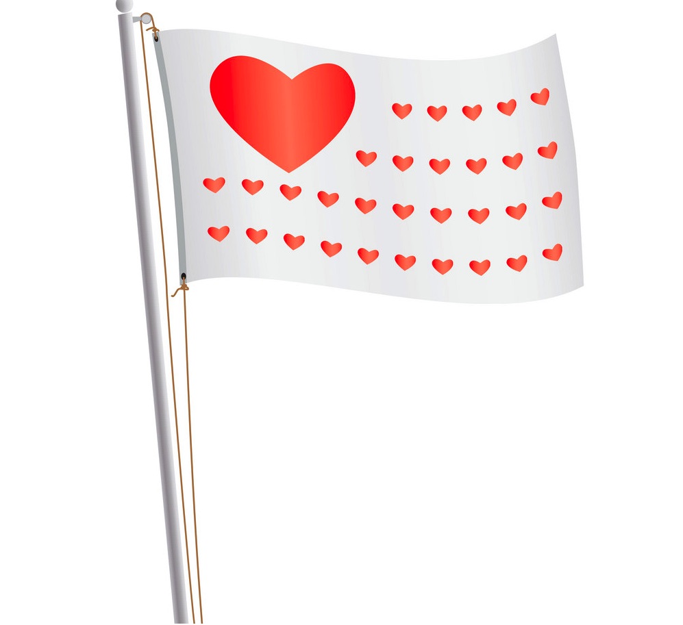 A bandeira do Seu amor por nós está sempre içada