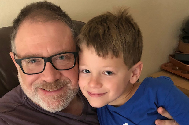 Jeff Younger com o filho James