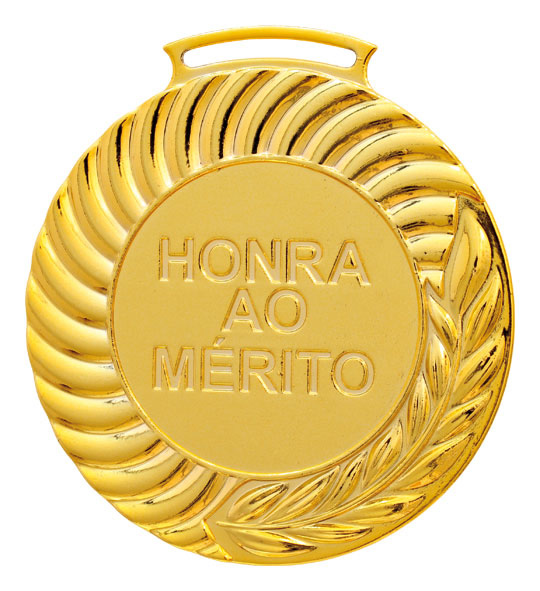 O mérito não é nosso, mas exclusivo do Senhor - em tudo medalha metal top trofeus
