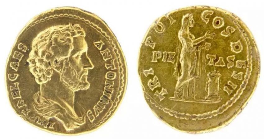 Moedas romanas encontradas nas escavações moedas romanas