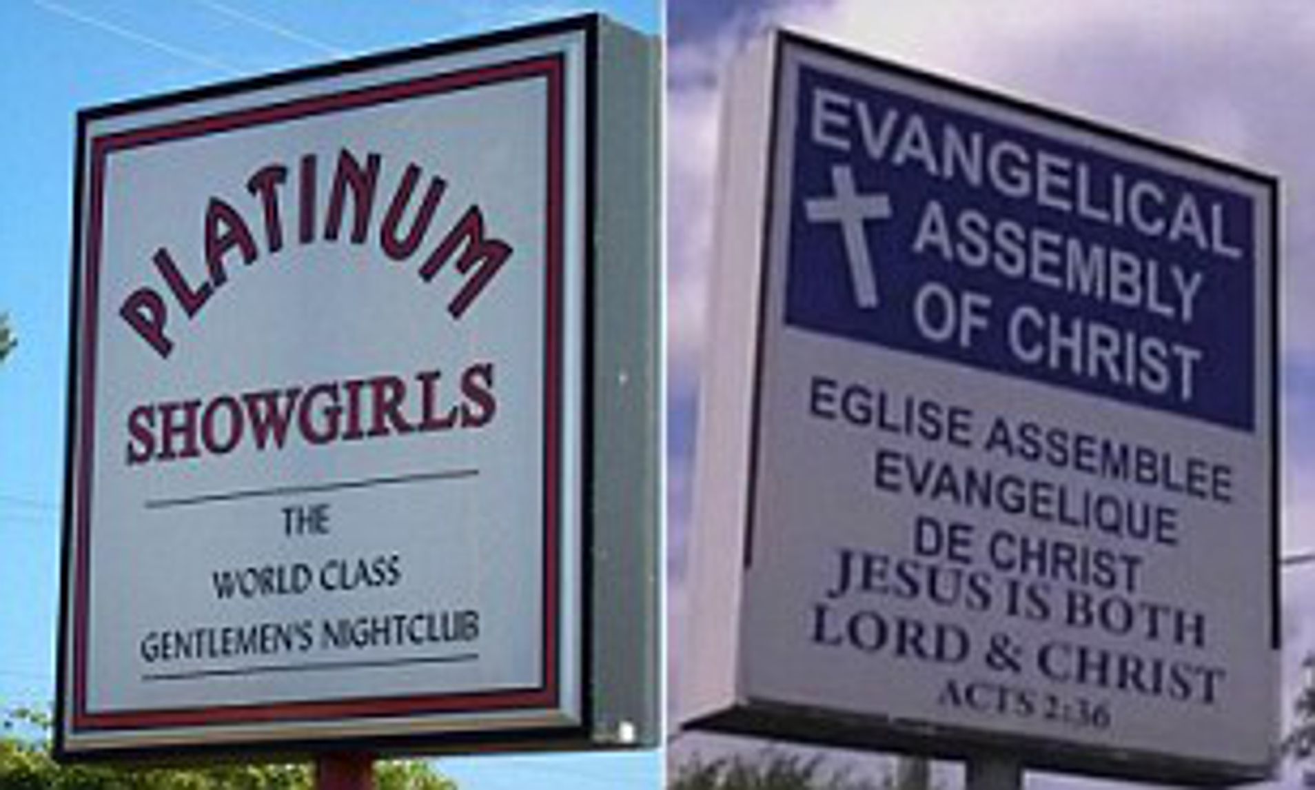 o espaço do Showgirls Platinum é agora de uma igreja