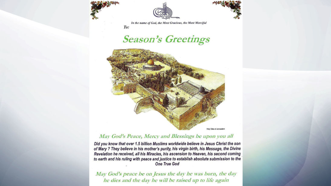 Postal Islâmico do Natal fala de um Jesus diferente do da Bíblia, de um Jesus morto que ainda irá ressuscitar skynews christmas islam 4186593