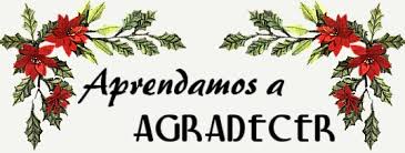 Aprendendo a agradecer ...