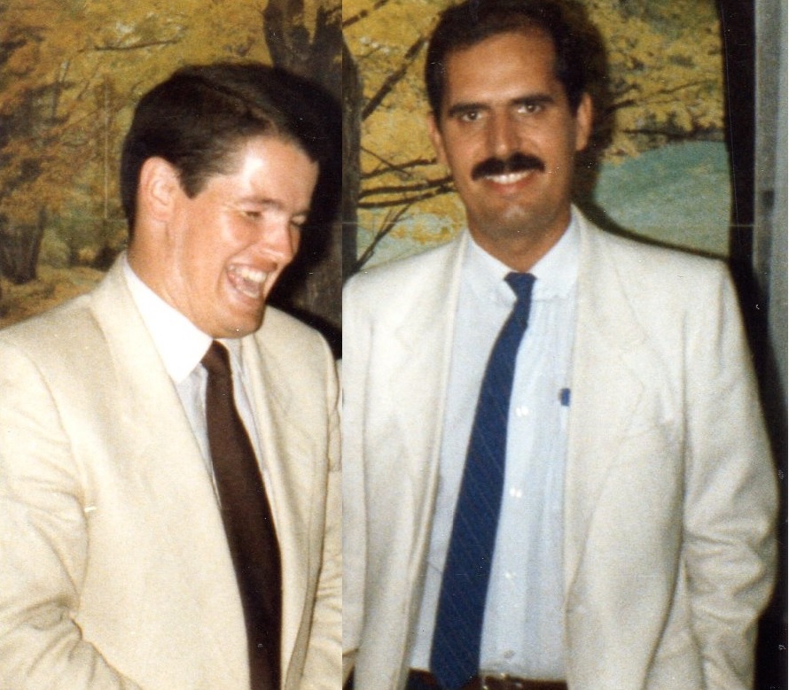 Carlos Oliveira e Manuel Gomes em 1987 nas instalações da Igreja em Amora Carlos Oliveira e Manuel Gomes em 1987 nas instalações da Igreja em Amora