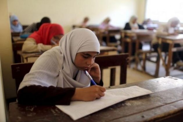 Estudantes egípcias com o hijab Estudantes egípcias com o hijab