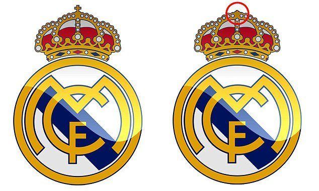 Escudo do real Madrid com a cruz removida por causa de interesses comerciais com islâmicos Escudo do real Madrid com a cruz removida por causa de interesses comerciais com islâmicos