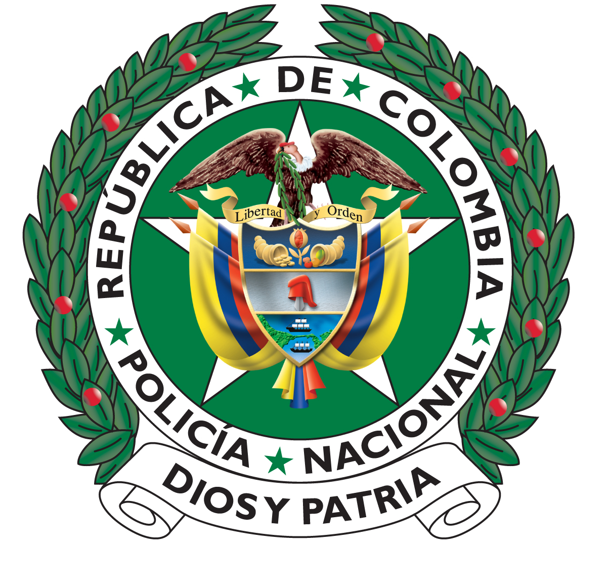 Lema da policia Colombiana no seu escudo Lema da policia Colombiana no seu escudo