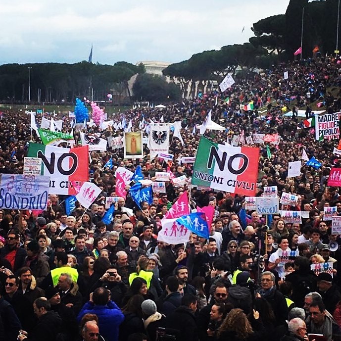 Manifestação italiana pró-família Manifestação italiana pró-família