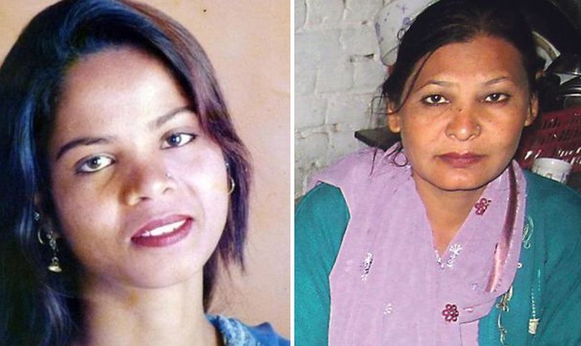 Depois que Asia Bibi (esquerda) foi libertada do Paquistão, Shagufta Kausar (direita) foi colocada na sua cela. asia bibi e shagufta kausar1