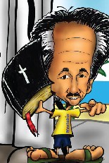 Caricatura de Ray Comfort a defender a verdade de Deus raycomfort.jpg