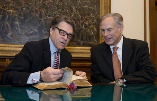 Governadores Rick Perry e Greg Abbott Governadores Rick Perry e Greg Abbott