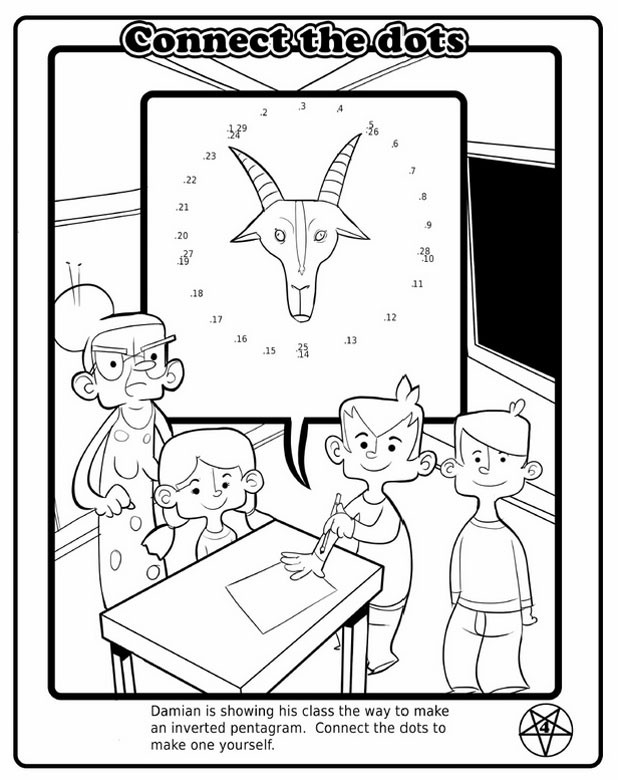 Desenho satânico para colorir