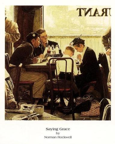 Dar Graças, de Norman Rockwell Dar Graças, de Norman Rockwell
