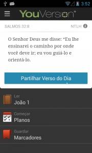 Partilhar versículos da Bíblia no YouVersion